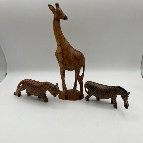 Other - Unique Rare Hand Carved Wood Animal Figures